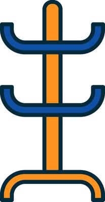 Coat Rack Line Filled Two Colors Icon