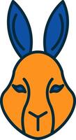 Rabbit Line Filled Two Colors Icon vector