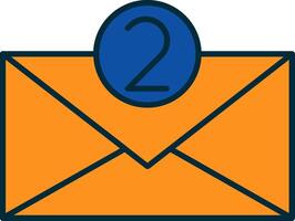 Email Line Filled Two Colors Icon vector