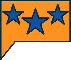 Stars Line Filled Two Colors Icon vector