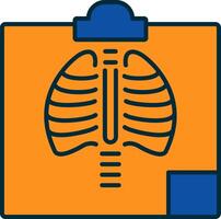 Radiology Line Filled Two Colors Icon vector