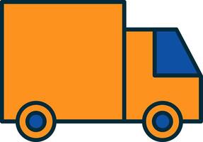 Vehicle Line Filled Two Colors Icon vector