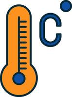 Celsius Line Filled Two Colors Icon vector