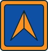 Cursor Line Filled Two Colors Icon vector