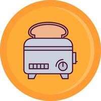 Toaster Line Filled Icon vector