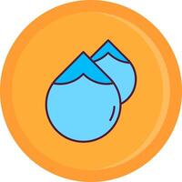 Water drops Line Filled Icon vector