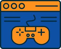 Videogame Line Filled Two Colors Icon vector