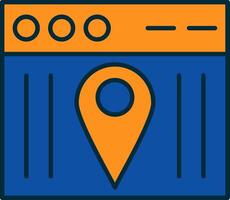 Web Line Filled Two Colors Icon vector