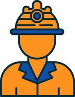 Labor Line Filled Two Colors Icon vector