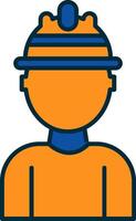 Labor Line Filled Two Colors Icon vector
