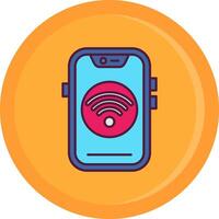 Wifi Line Filled Icon vector