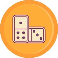 Domino Line Filled Icon vector