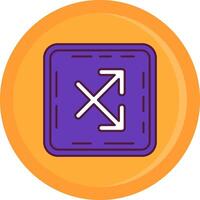 Intersect Line Filled Icon vector