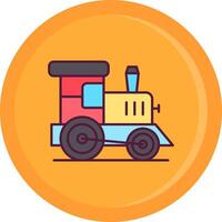 Toy train Line Filled Icon vector