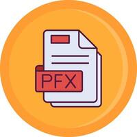 pfx línea lleno icono vector