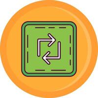 Loop Line Filled Icon vector