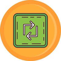 Loop Line Filled Icon vector