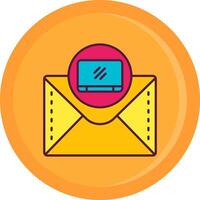 Screen Line Filled Icon vector
