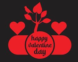 Happy valentine day vector with love effect