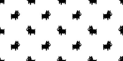 perro sin costura modelo francés buldog vector perrito bufanda aislado repetir fondo de pantalla loseta antecedentes dibujos animados garabatear ilustración diseño