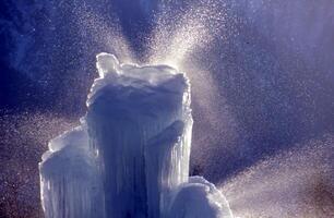 a large ice fountain photo