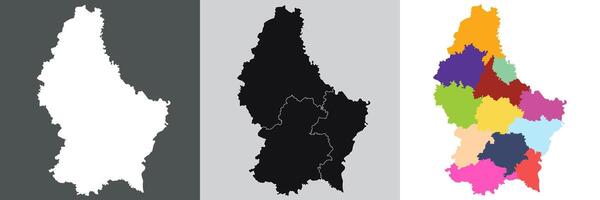 Luxemburgo mapa. mapa de Luxemburgo conjunto vector