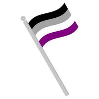 Asexual Pride flag in shape. International asexual pride flag in shape. vector