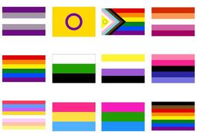 Pride flag set temp vector