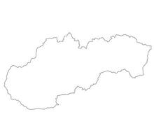 Eslovaquia mapa. mapa de Eslovaquia en blanco color vector