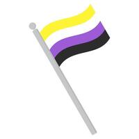 Neutrois Pride Flag in shape. LGBT flag. vector