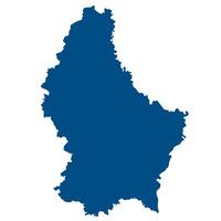 Luxembourg map. Map of Luxembourg in blue color vector