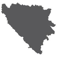 bosnia y herzegovina mapa. mapa de bosnia y herzegovina en gris color vector