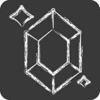 Icon Crystal. related to Magic symbol. chalk Style. simple design editable. simple illustration vector