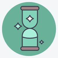 Icon Sand Watch. related to Magic symbol. color mate style. simple design editable. simple illustration vector