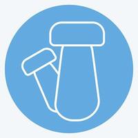 Icon Mushroom. related to Vegan symbol. blue eyes style. simple design editable. simple illustration vector