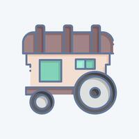 Icon Caravan. related to Medieval symbol. doodle style. simple design editable. simple illustration vector