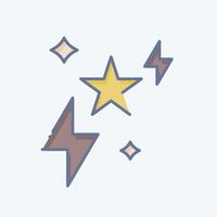 Icon Sparks. related to Magic symbol. doodle style. simple design editable. simple illustration vector