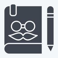 Icon Notebook. related to Hipster symbol. glyph style. simple design editable. simple illustration vector