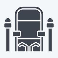 Icon Throne. related to Medieval symbol. glyph style. simple design editable. simple illustration vector