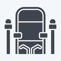 Icon Throne. related to Medieval symbol. glyph style. simple design editable. simple illustration vector