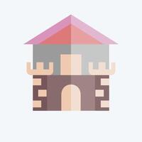 Icon Fortress. related to Medieval symbol. flat style. simple design editable. simple illustration vector