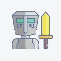 Icon Sword. related to Medieval symbol. doodle style. simple design editable. simple illustration vector