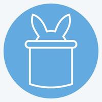 Icon Rabbit. related to Magic symbol. blue eyes style. simple design editable. simple illustration vector