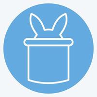 Icon Rabbit. related to Magic symbol. blue eyes style. simple design editable. simple illustration vector