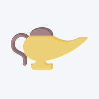 Icon Magic Lamp. related to Magic symbol. flat style. simple design editable. simple illustration vector