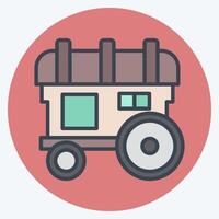 Icon Caravan. related to Medieval symbol. color mate style. simple design editable. simple illustration vector