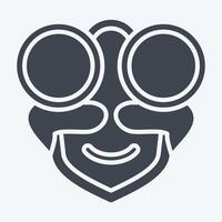 Icon Sunglasses. related to Hipster symbol. glyph style. simple design editable. simple illustration vector