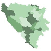 bosnia y herzegovina mapa. mapa de bosnia y herzegovina vector