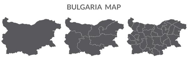 Bulgaria map. Map of Bulgaria in grey set vector