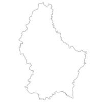 Luxembourg map. Map of Luxembourg in white color vector